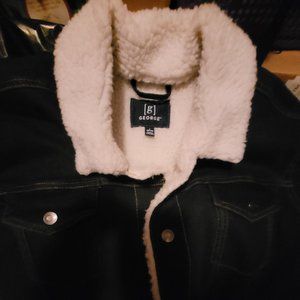 Men's Sherpa lined denim jacket